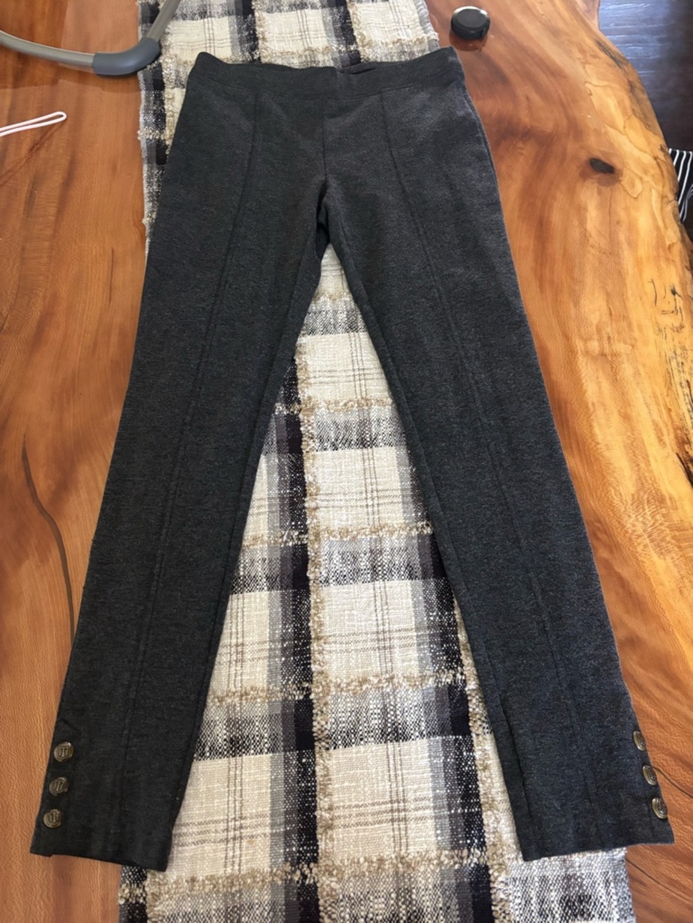 Talbots Dark Gray Skinny Ankle Ponte Leggings